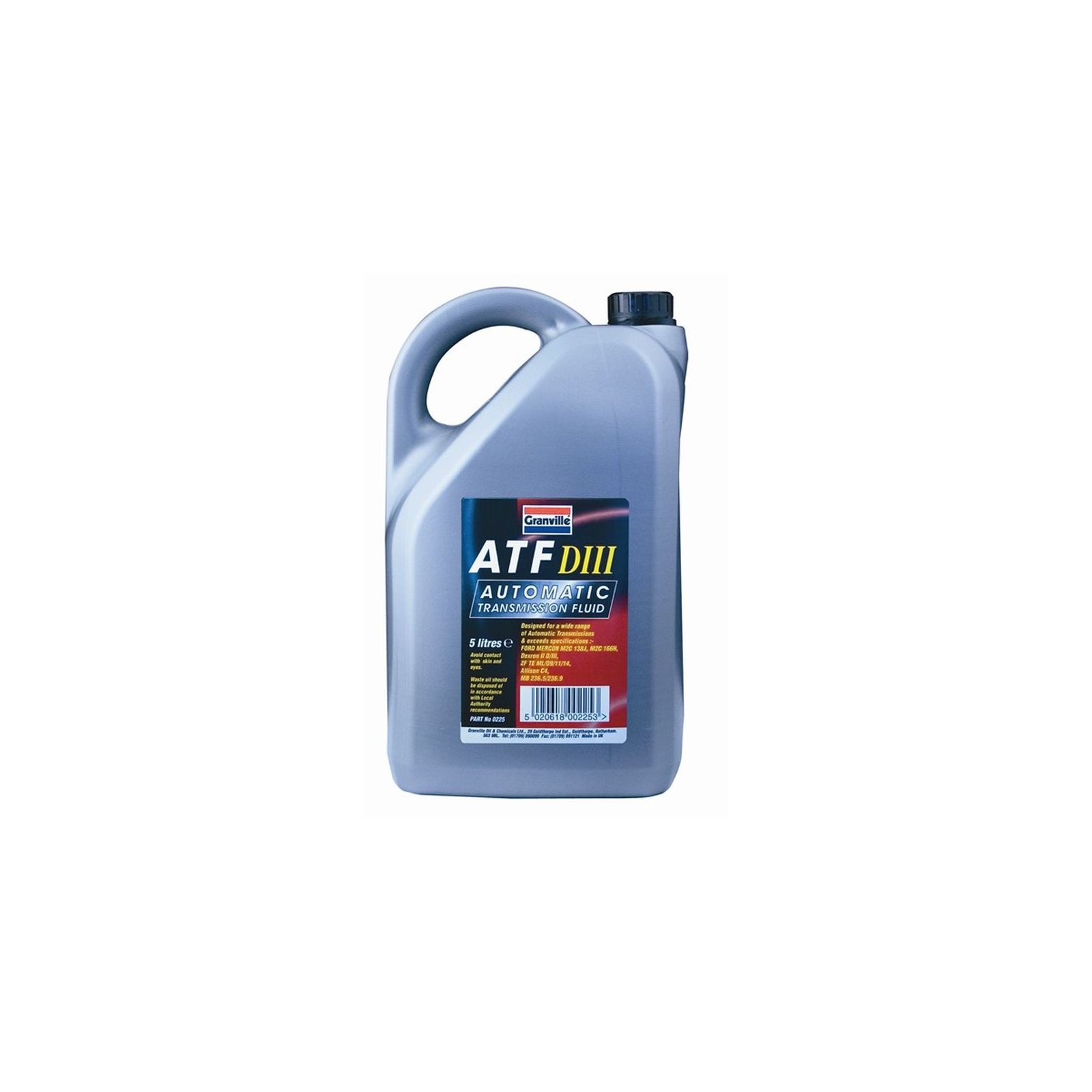 1 X Granville ATF Dexron III Automatic Transmission Fluid 5L Car Van