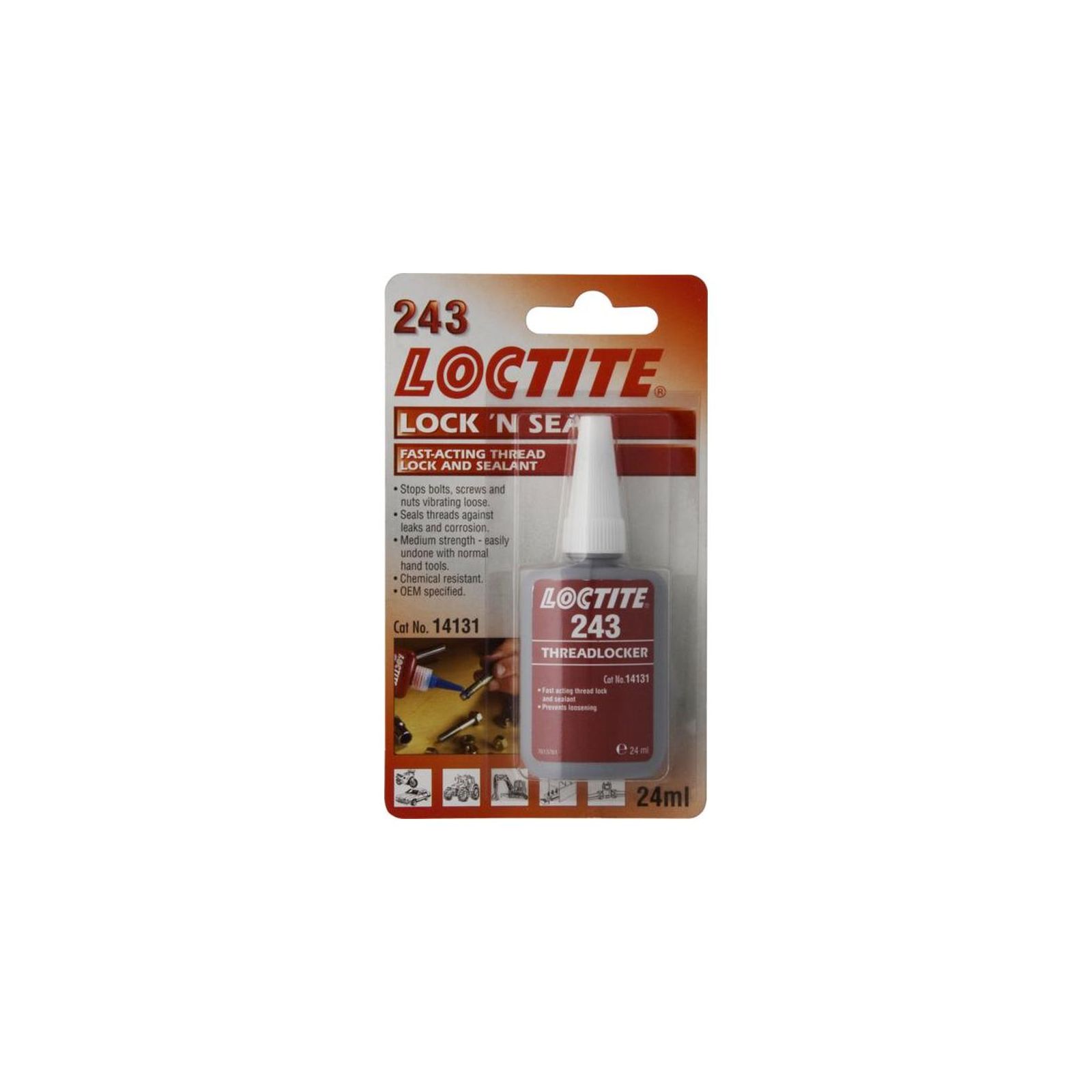 1x 24ml Loctite 243 Lock Thread Lock Adhesive Bolt Screw & Nut Sealant