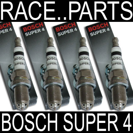 Bosch FR78 (N59) Super 4 Spark Plugs - Set Of 4, Pre-Gapped, Nickel-Plated For Corrosion Protection