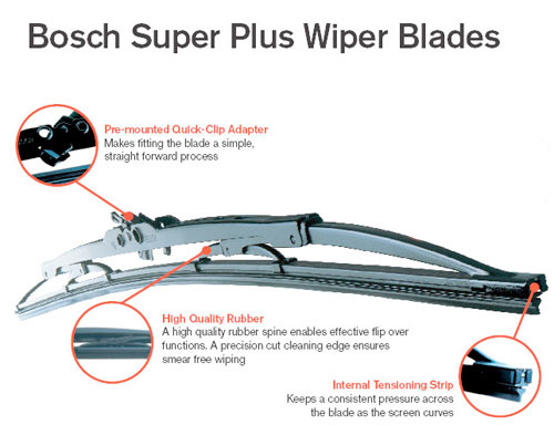 VW VOLKSWAGEN Golf Mk4 - Bosch Super Wiper Blades 21/19