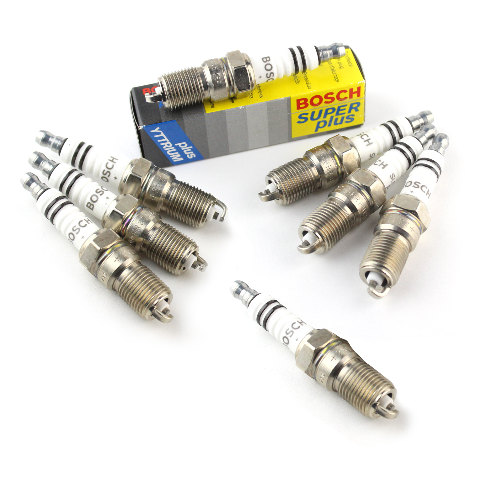 8x Bosch Super Plus Spark Plugs Genuine Engine Ignition Service Part ...