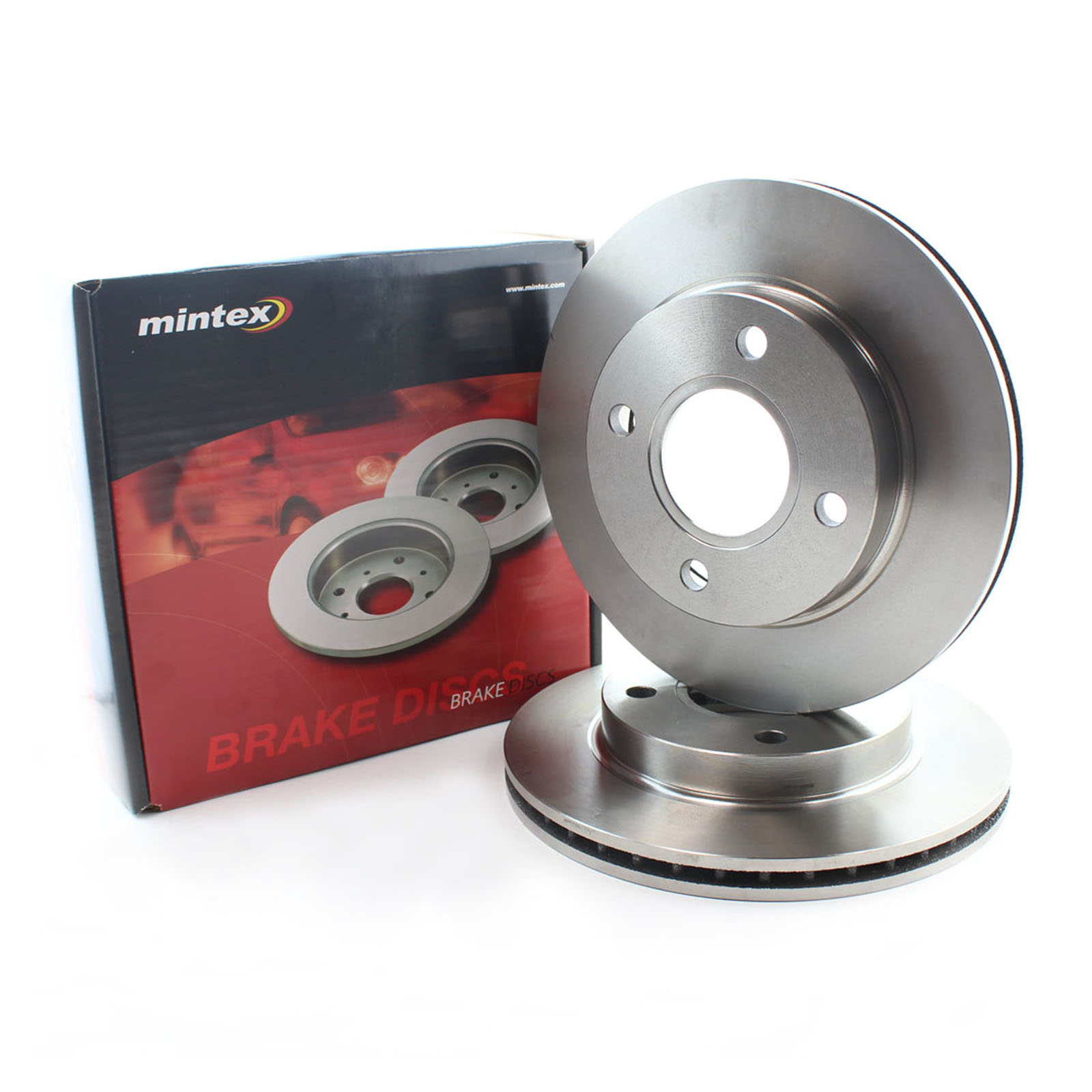 Volvo 240 22mm Thick Mintex Front Brake Discs Pair Genuine OE Quality