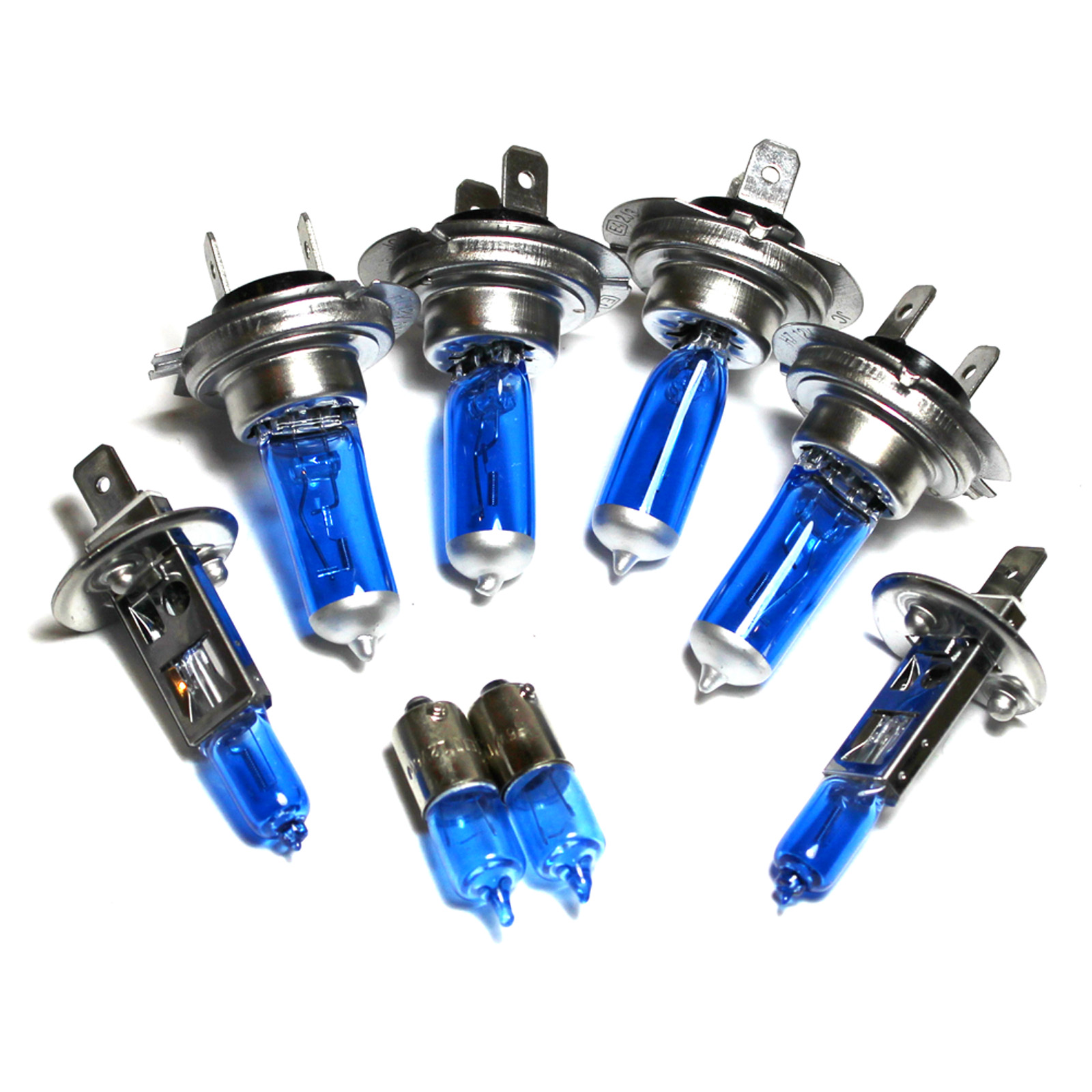 H7 H7 H1 H6W 55w ICE Blue Xenon HID High/Low/Fog/Side Light Bulbs Set