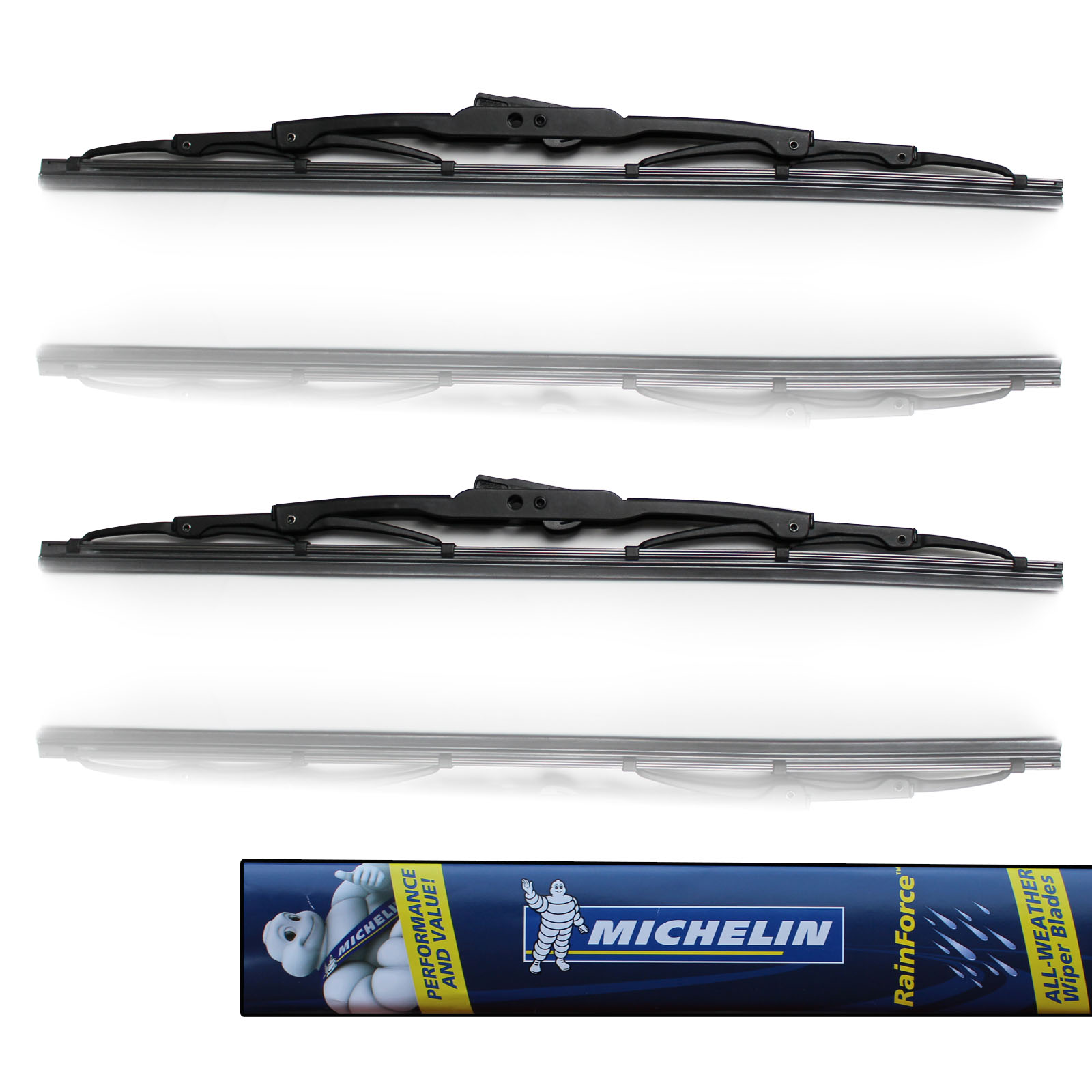 Michelin Rainforce Front Hooked/Retro Wiper Blades Genuine Window