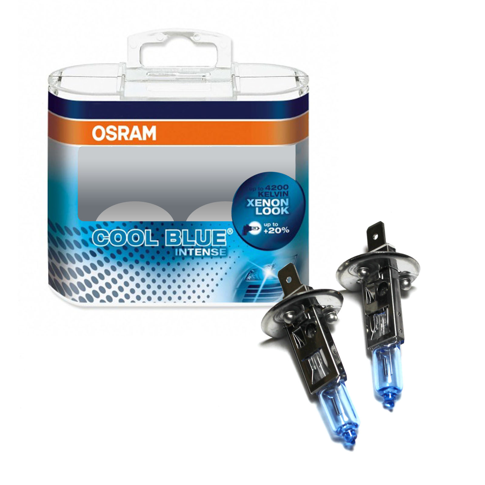 H1 Osram Cool Blue Intense High Beam Bulbs Main HI Headlight Headlamp ...