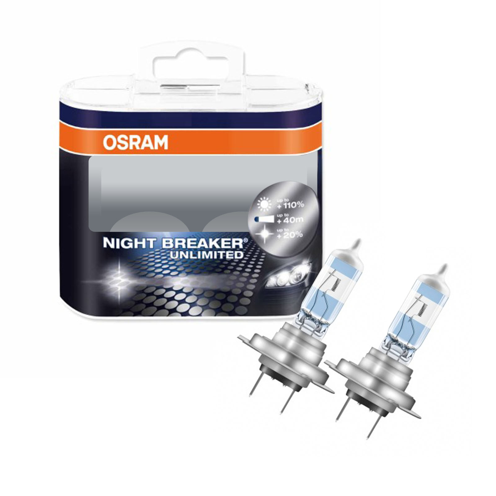 H7 Osram Night Breaker Unlimited High Main Full Beam Headlight Bulbs eBay