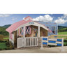 View Item Breyer Classics 688/591048 THREE HORSE STABLE BARN & Jump