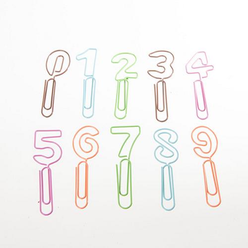Fun Number Shaped Paper Clips 0 to 9 eBay
