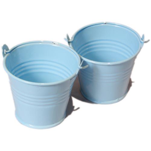 2x 2" Galvanised Metal Mini Craft Pail Buckets Wedding Favors Favours
