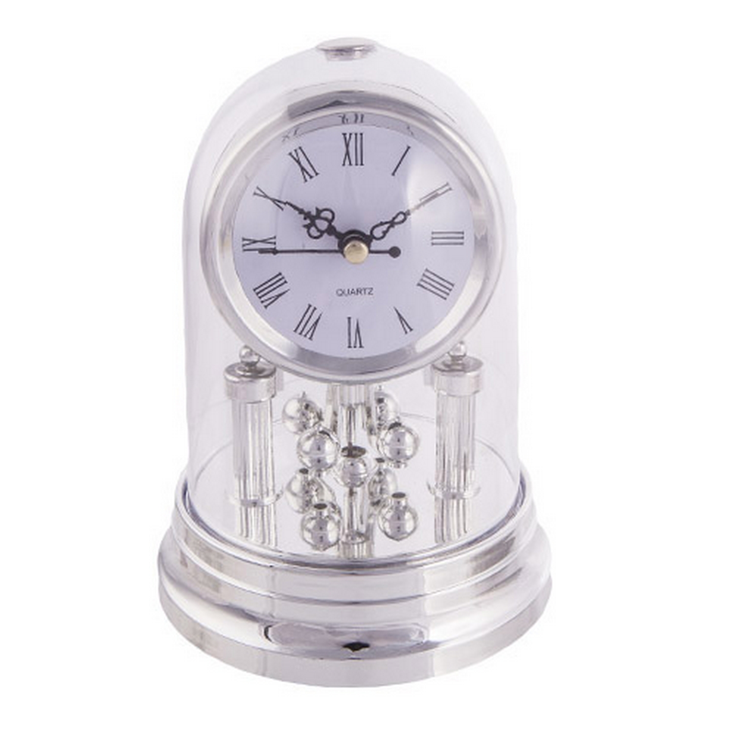 Retro Kitsch Vintage Style Domed Spinning Torsion Pendulum Clock Mantle