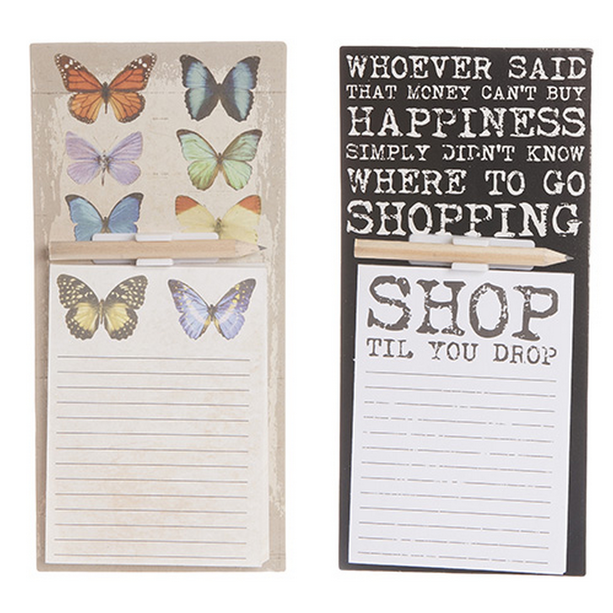 Vintage Style Magnetic Fridge Shopping List Memo Note Pads Pencil 