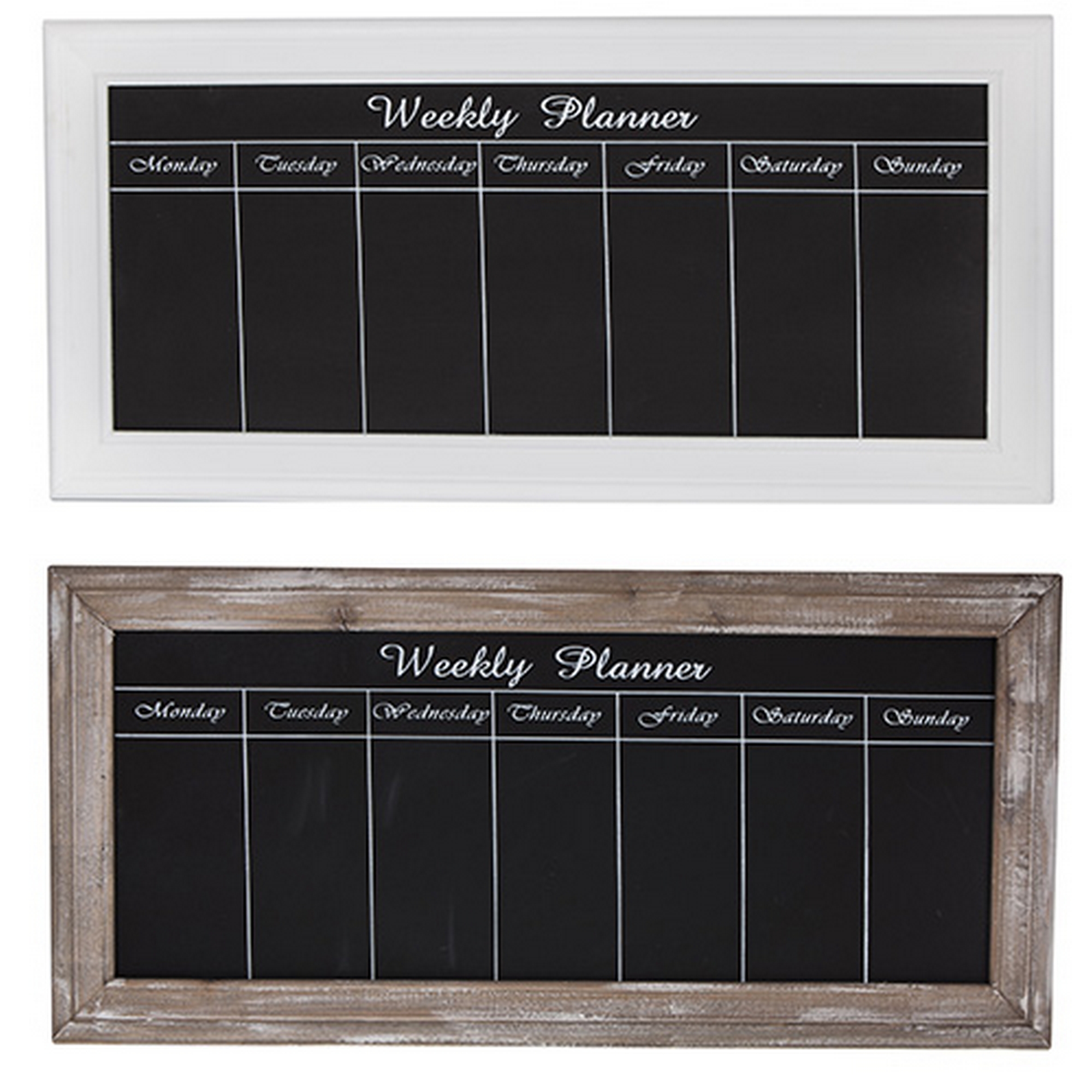 Shabby Vintage Chic Week Day Planner Planning Blackboard Chalkboard