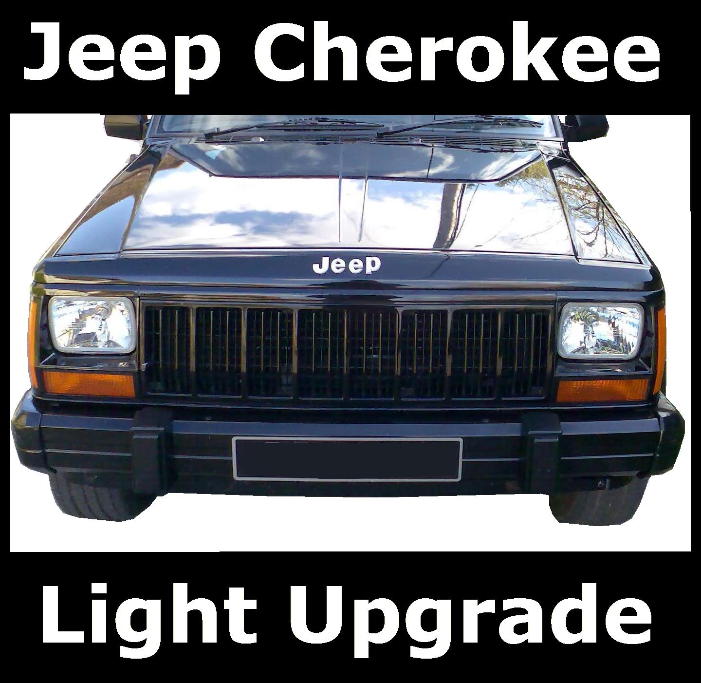 Pair of Crystal Halogen Headlights for Jeep Cherokee headlamp RHD