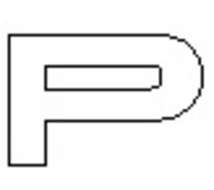 Chrome Lettering - P Preview