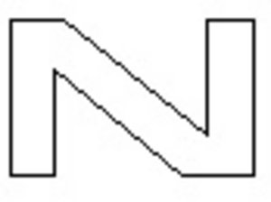 Chrome Lettering - N Preview