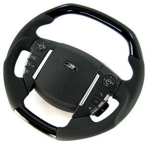 Range Rover Sport 2010 Steering Wheel - Black Piano - Flat top - Perforated - Not Heated Preview