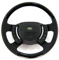 View Item Range Rover L322 Non-Heated Steering Wheel BLACK PIANO - std Grip - Perforated