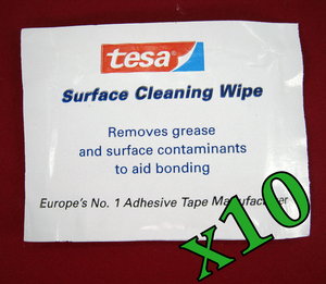 Pack of 10 TESA Solvent Surface Cleaner Wipes Preview