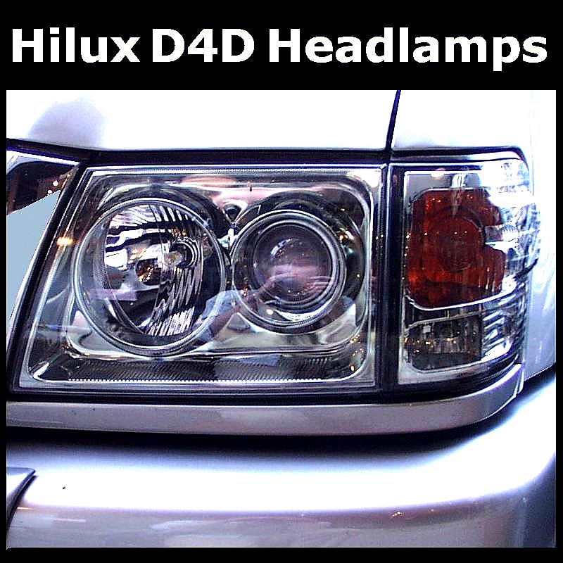Twin Projector Headlight conversion for Toyota Hilux Mk5 pickup leadlamp KDN165