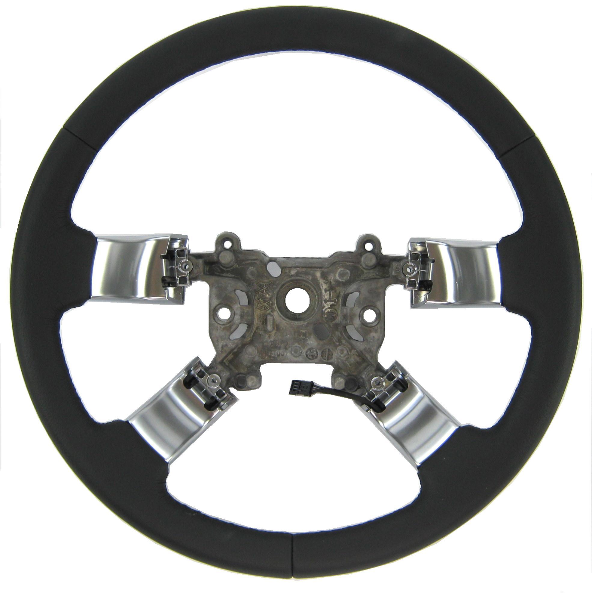 Leather steering wheel Range Rover Vogue L322 GCAT new with chrome