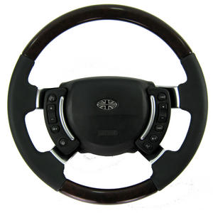 Range Rover L322 Steering Wheel - Burr Walnut Heated - Nappa Leather - Chrome Spokes Preview