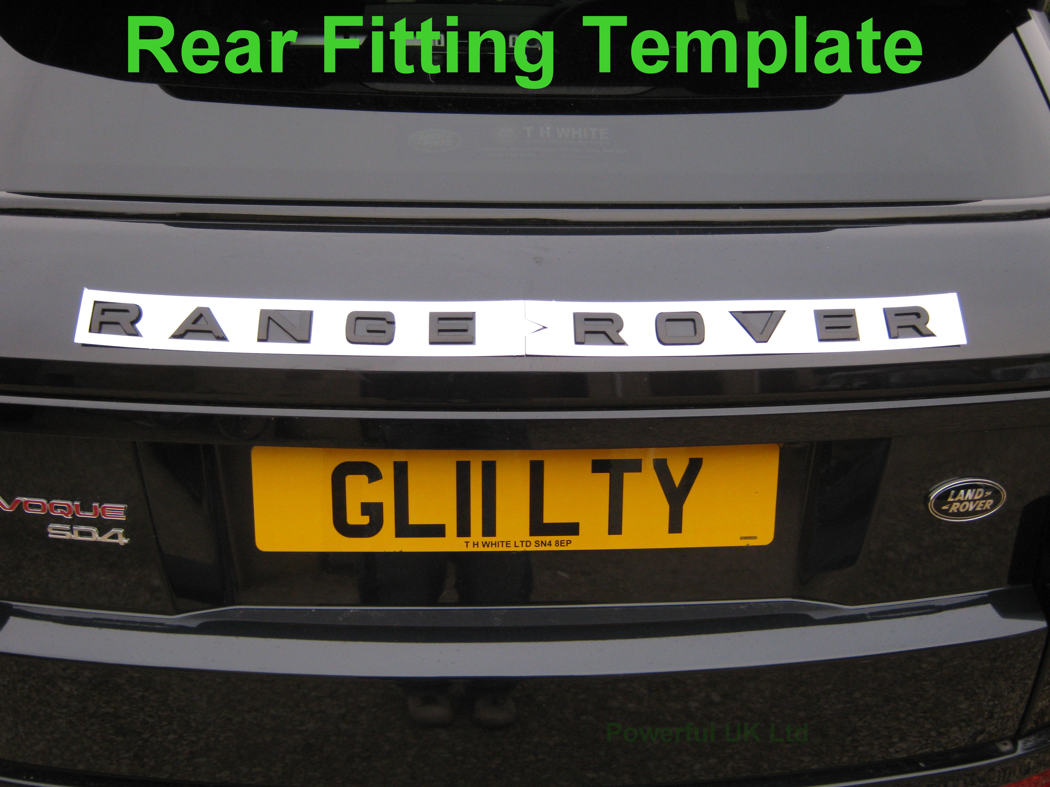 GLoss BLACK Range Rover EVOQUE lettering upgrade kit FRONT+REAR+wipes+templates eBay