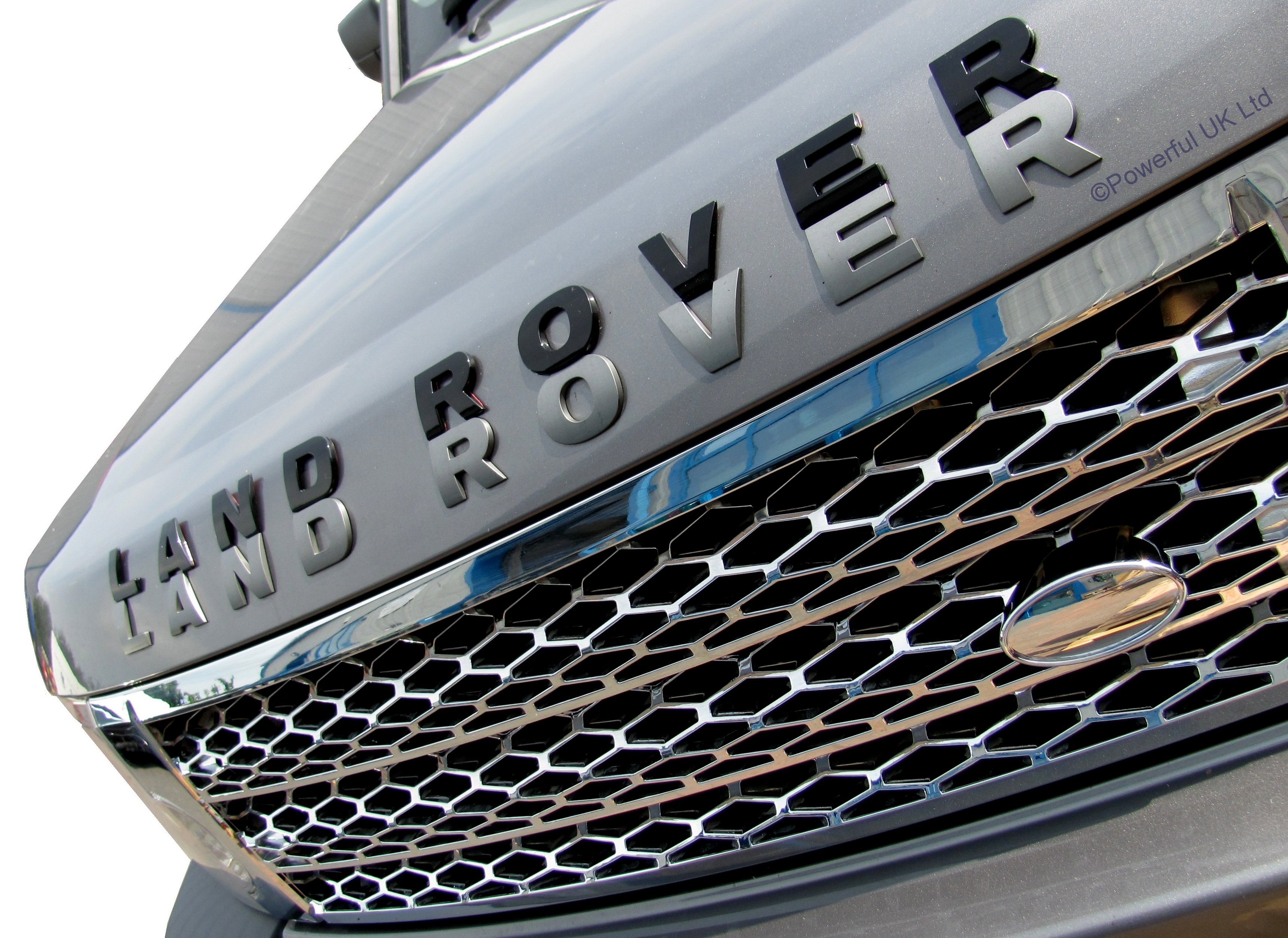 Gloss Black Lettering LAND ROVER for discovery 3 4 LR3 hood font