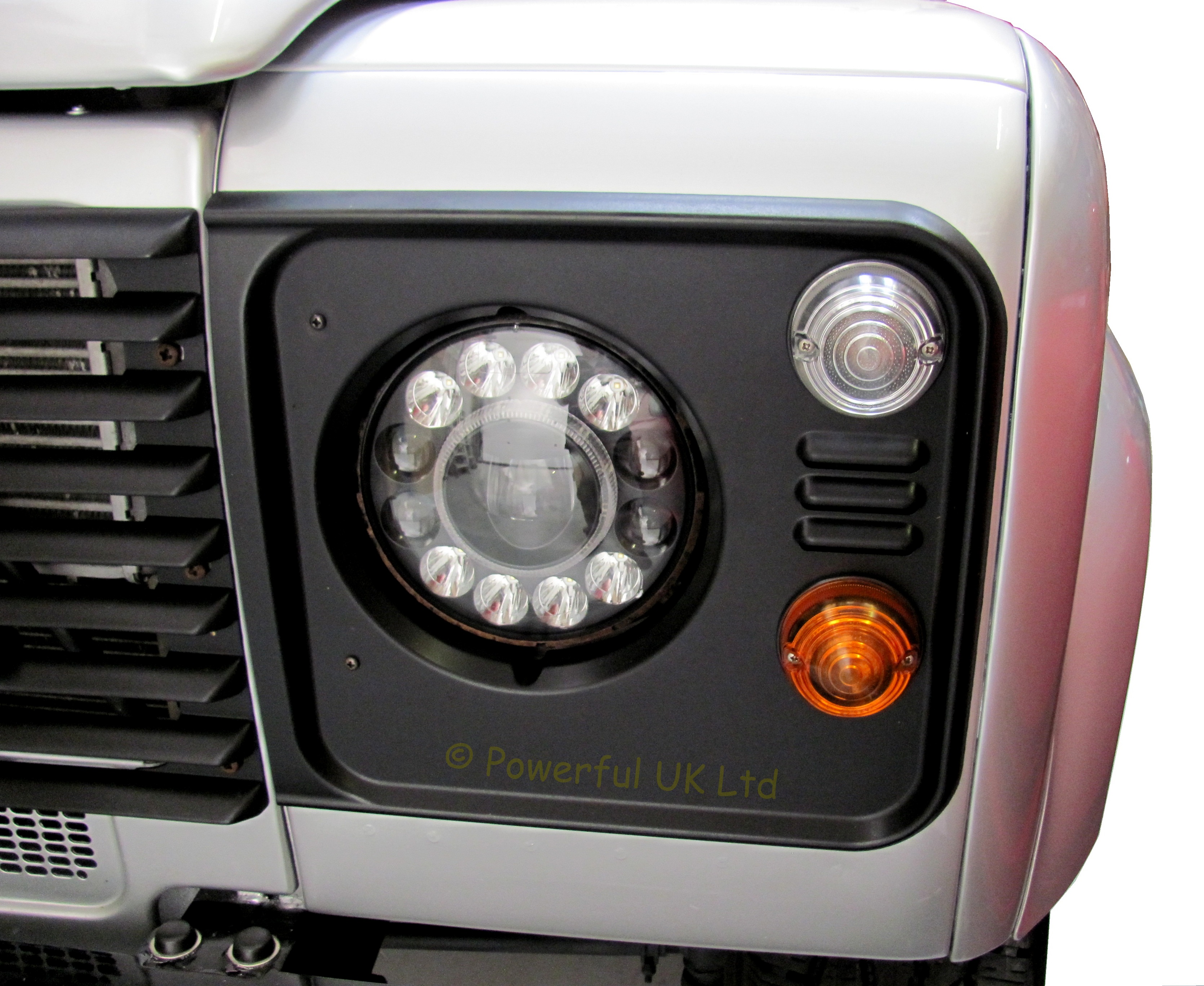 PAIR of Land Rover Defender FULL LED upgrade Head Lights Lamps 90 110