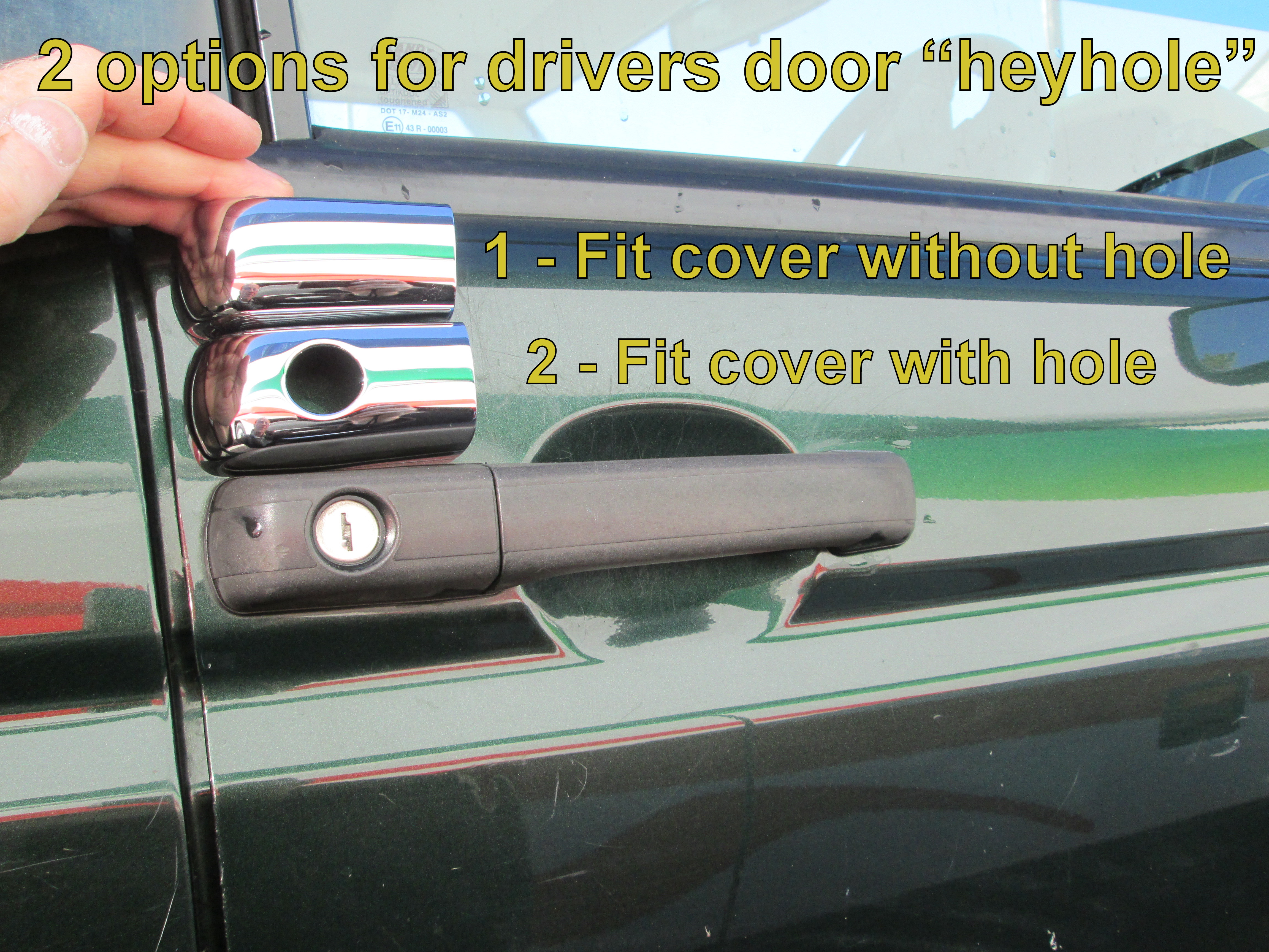 Chrome door handle cover kit for Land Rover Discovery II 2 TD5 GS Disco