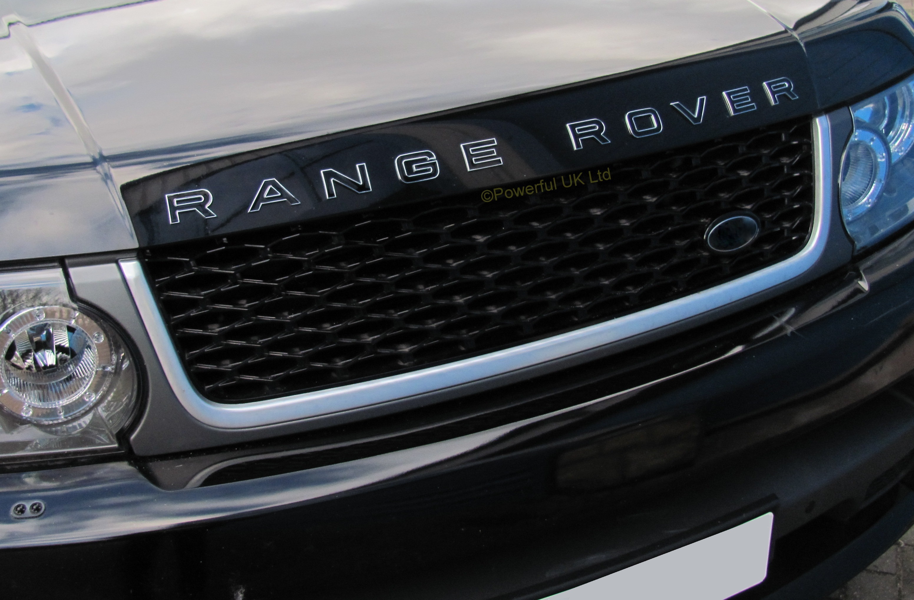 Chrome+Black lettering for Range Rover SPORT front HST HSE Autobiography eBay