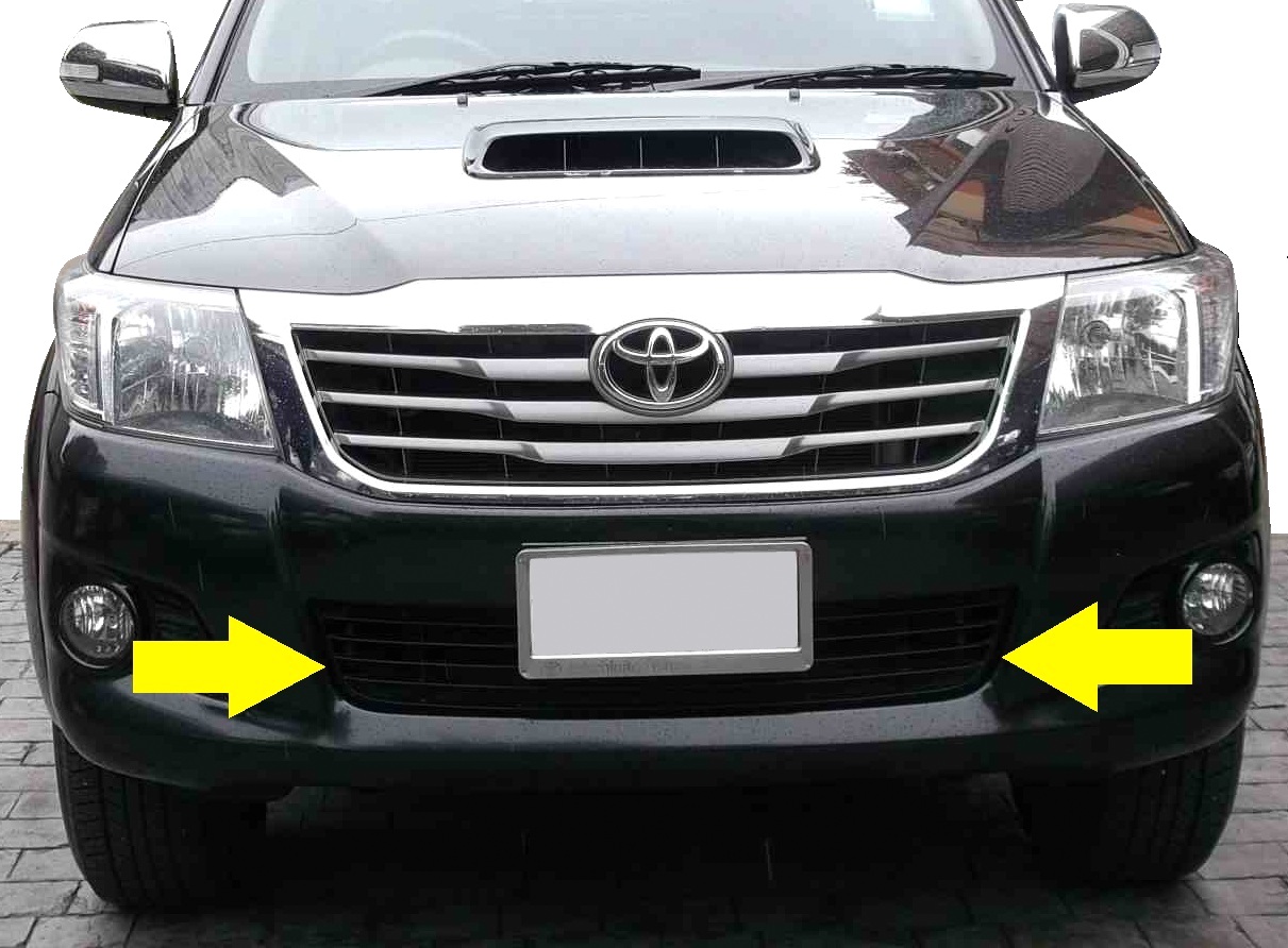 Front Bumper Grille Mesh Toyota Hilux On Facelift Pickup Vigo