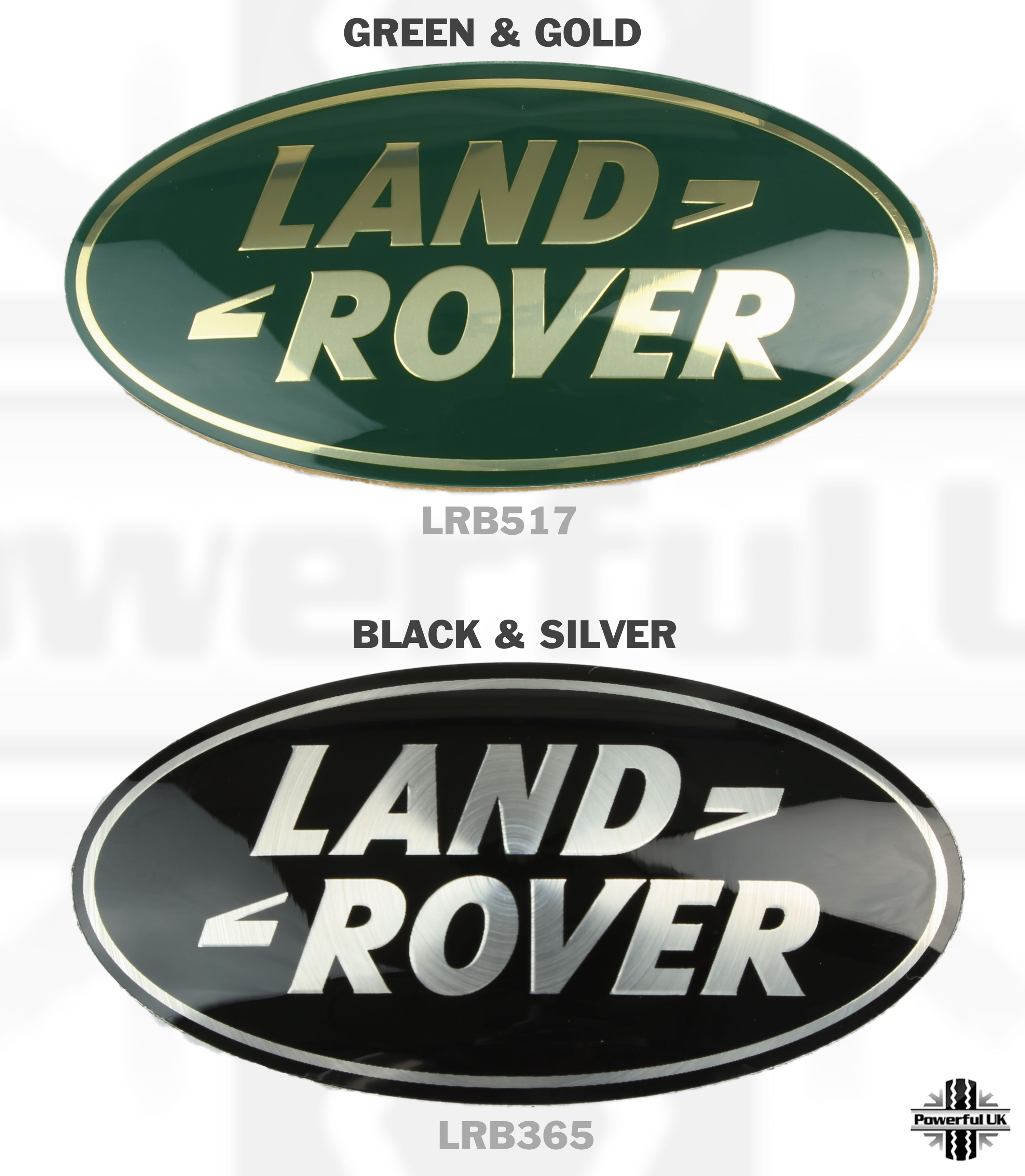 Genuine Land Rover Black Silver Grille Oval Badge For Range Rover