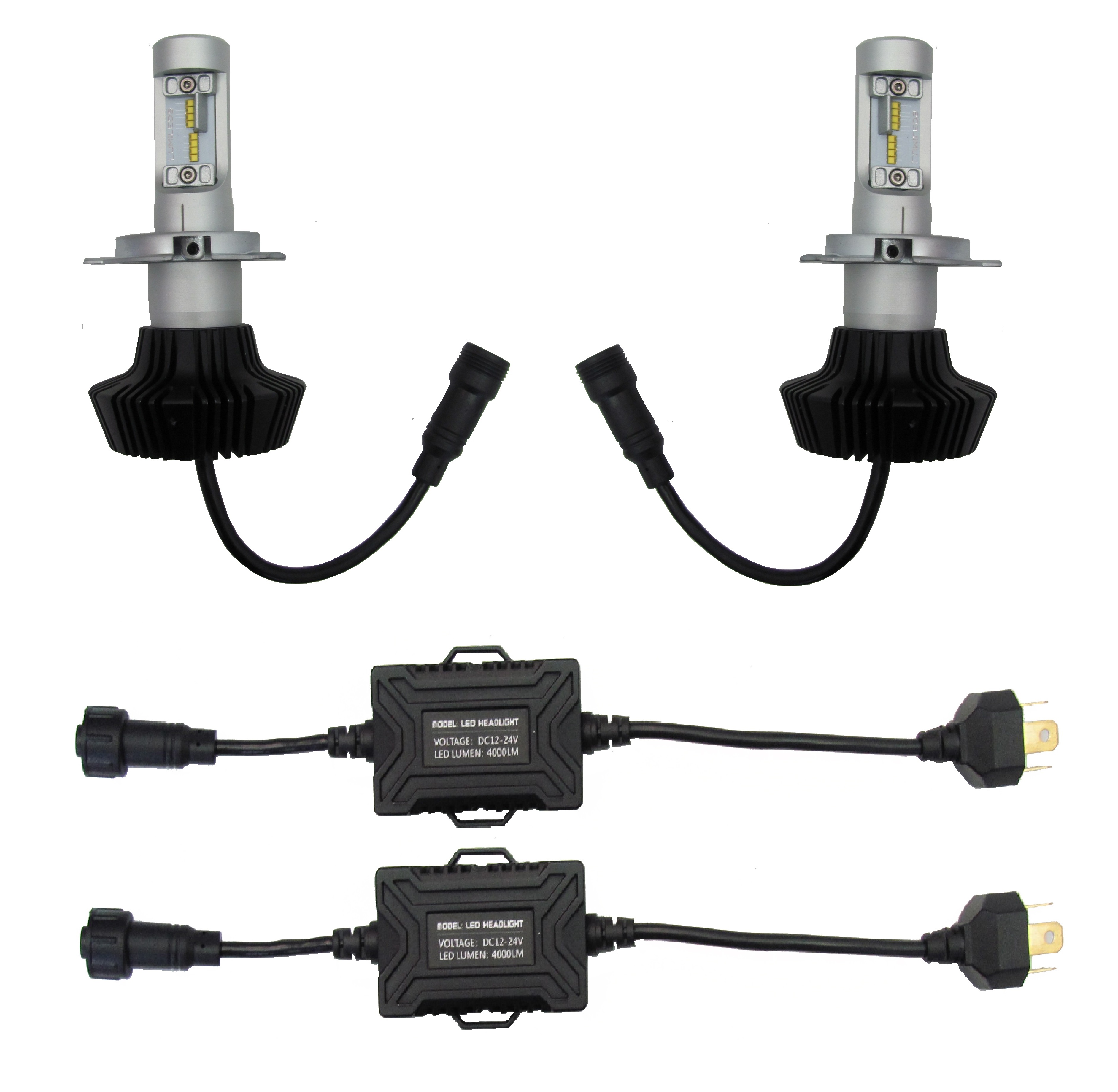 2x High Power LED H4 Head lamp bulb kit Range Rover P38 vogue light HID