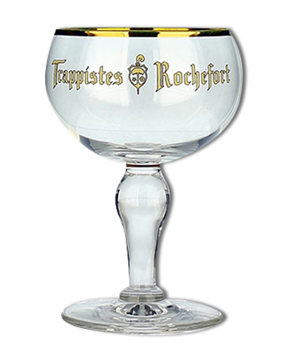 Trappistes Rochefort Personalised Branded Nucleated Belgian Beer Glass