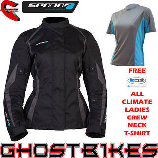 View Item Spada Planet Ladies Jacket Black Grey and FREE EDZ Top