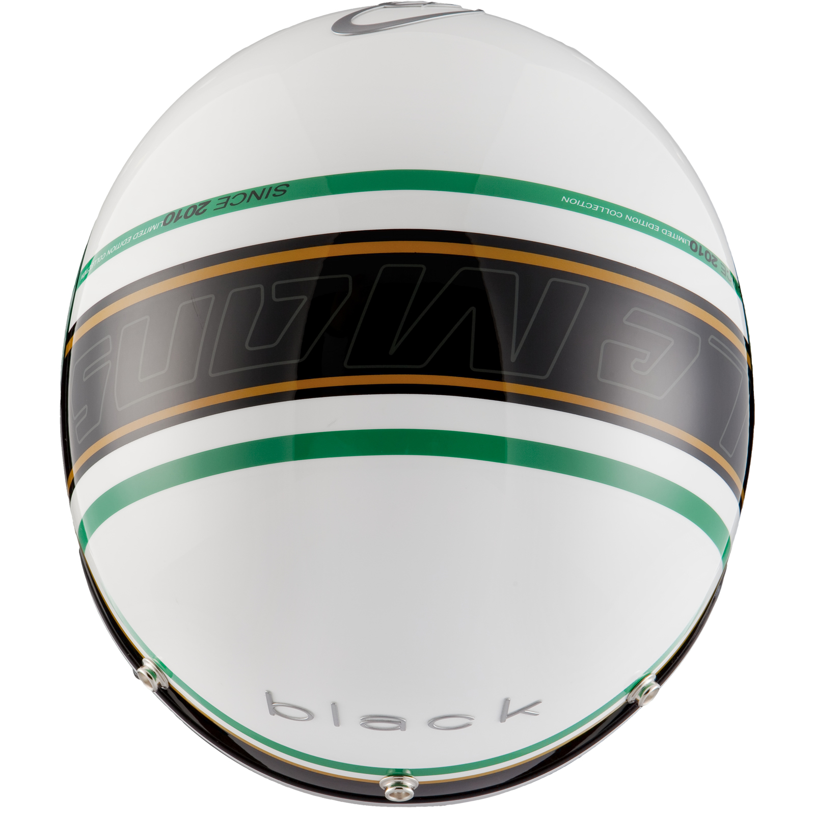 Black Striker Green Limited Edition Helmet Motorcycle Scooter Retro