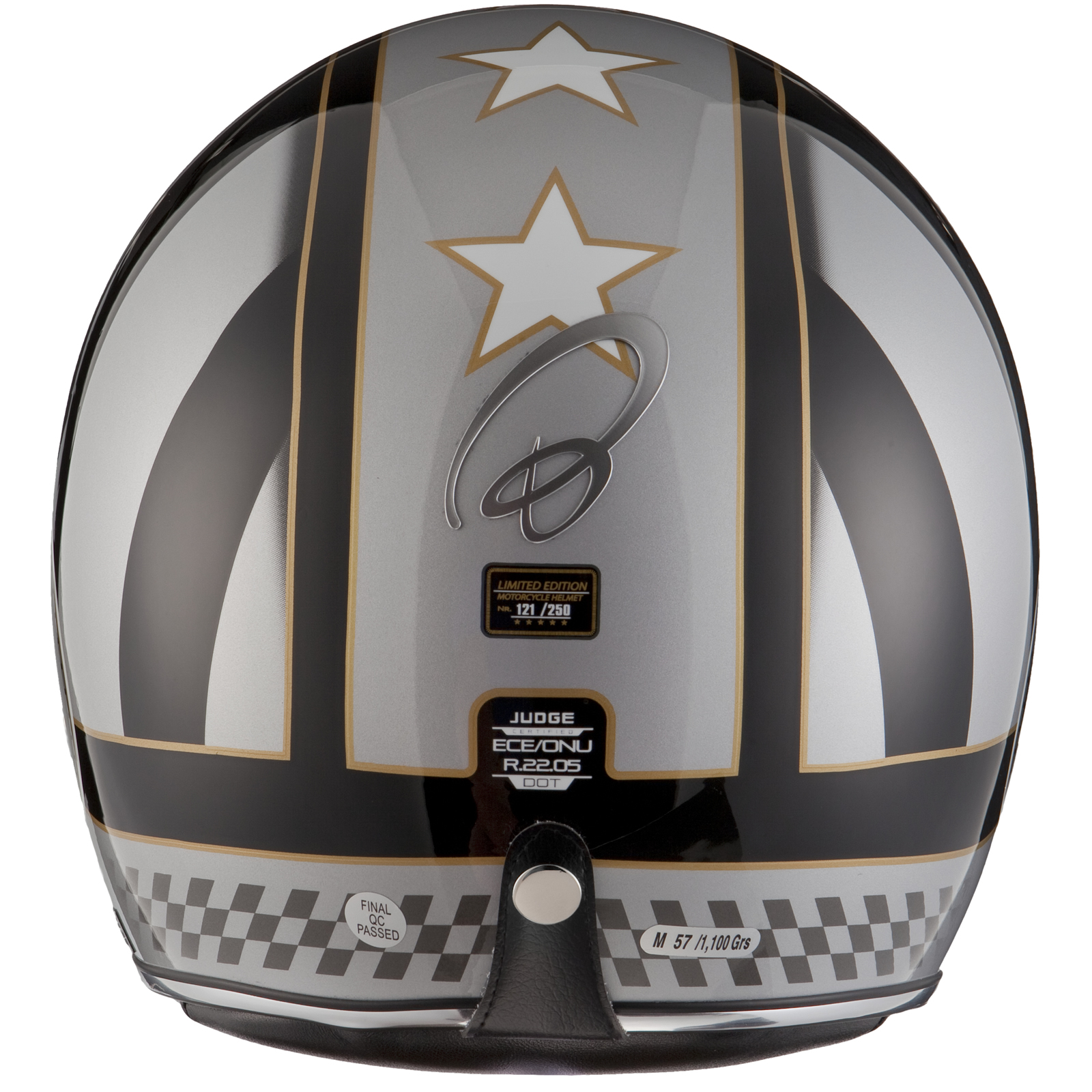 Limited Edition Black Judge USA Stars Stripes Motorcycle Scooter Crash