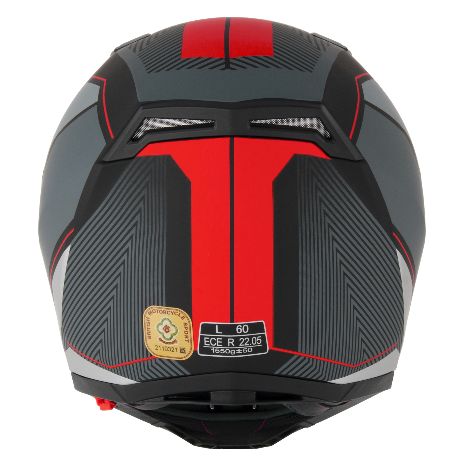 Stealth F117 Neon Red Motorcycle Helmet HD117 Motorbike Inner Visor