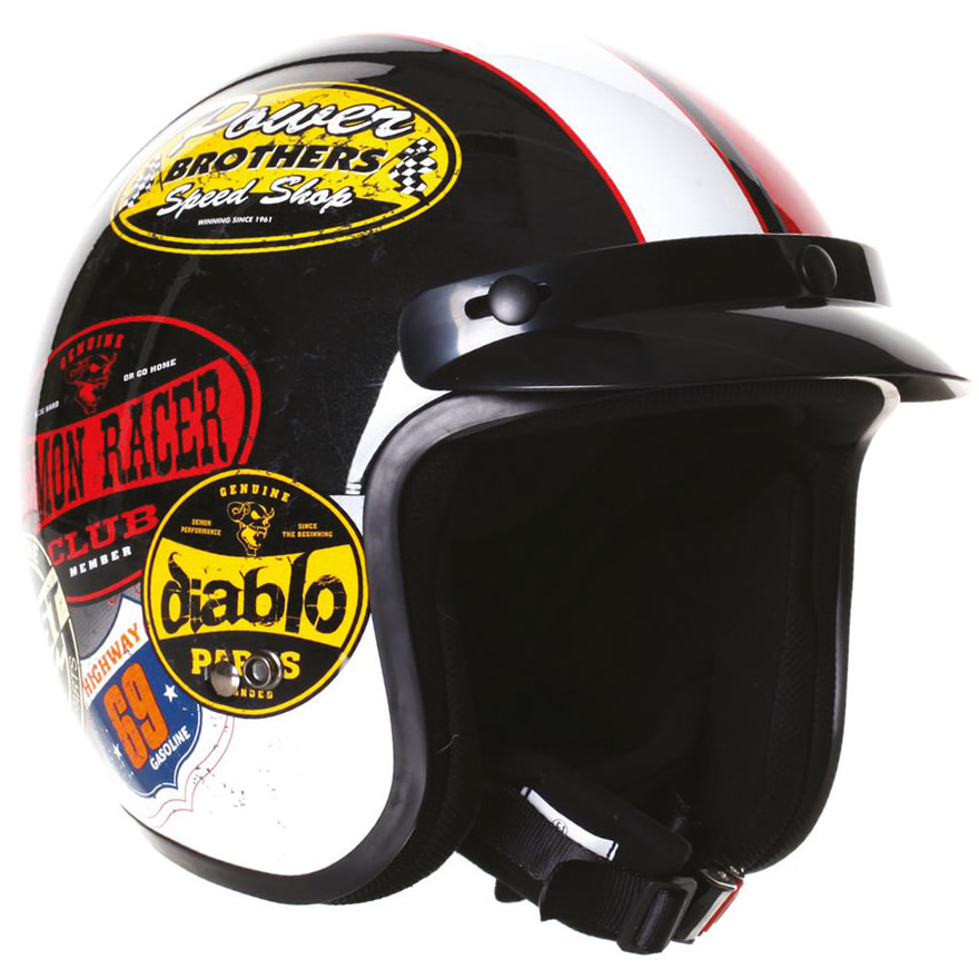 Stealth HD320 Fibreglass Open Face Scooter Motorcycle Jet Bobber Bike