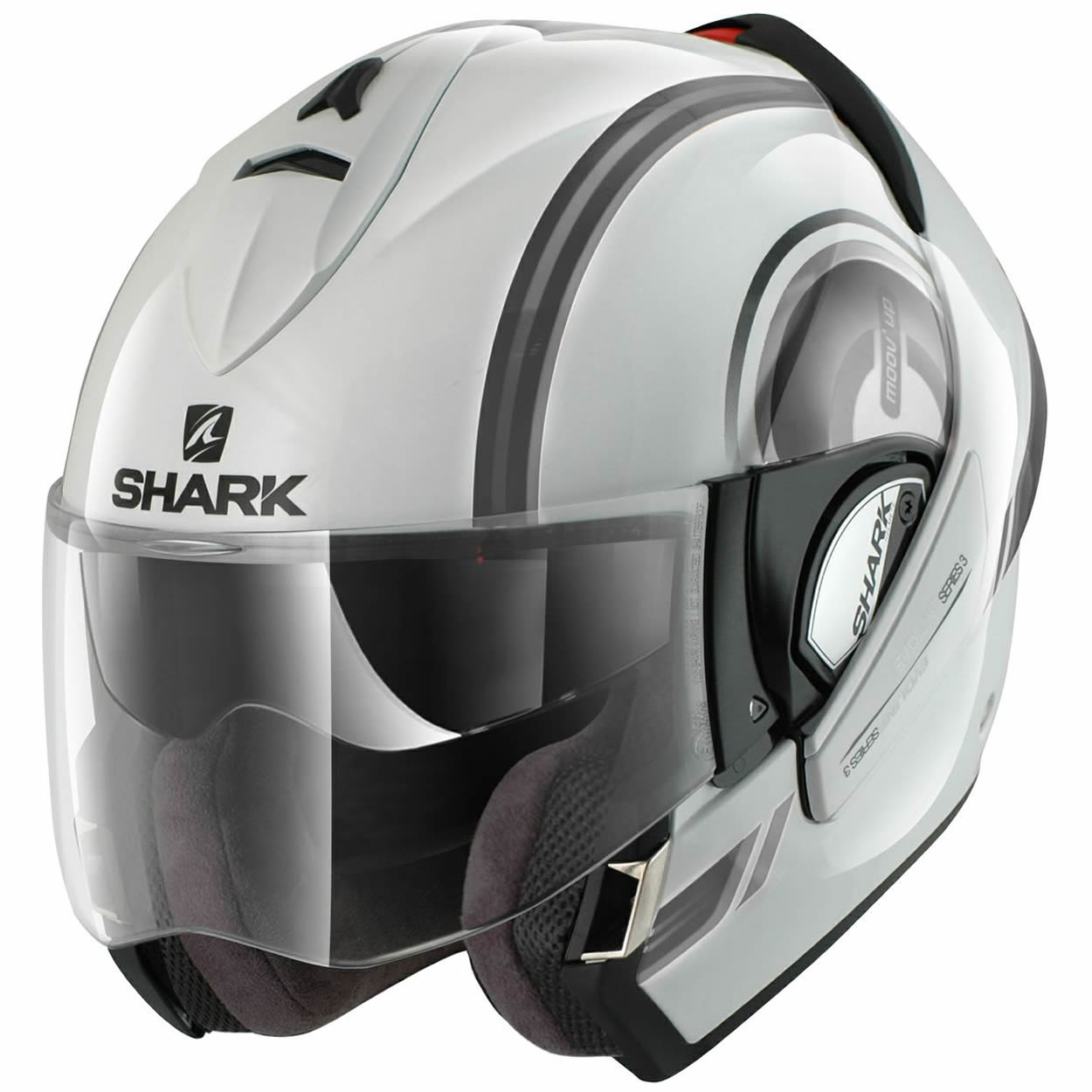 Shark Evoline Series 3 Moov Up Flip Up Front Full Open Face Motorcycle