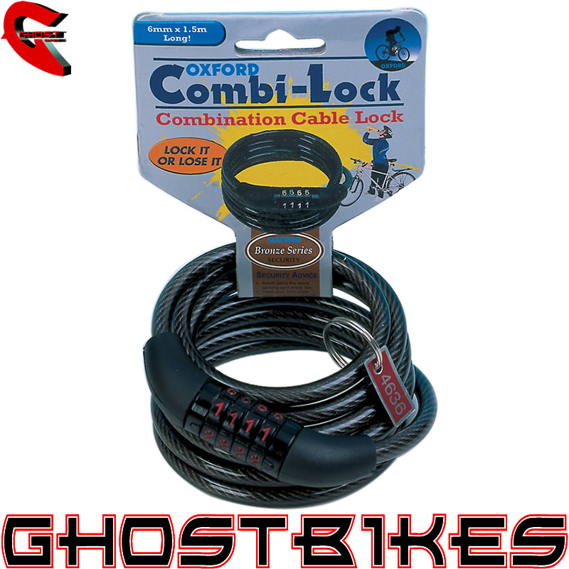 OXFORD COMBI HELMET BIKE COMBINATION CABLE LOCK BLACK eBay