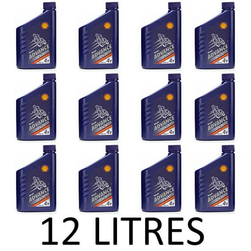 View Item Shell Advance Scooter 4 Stroke Motorcycle Oil 1L x 12