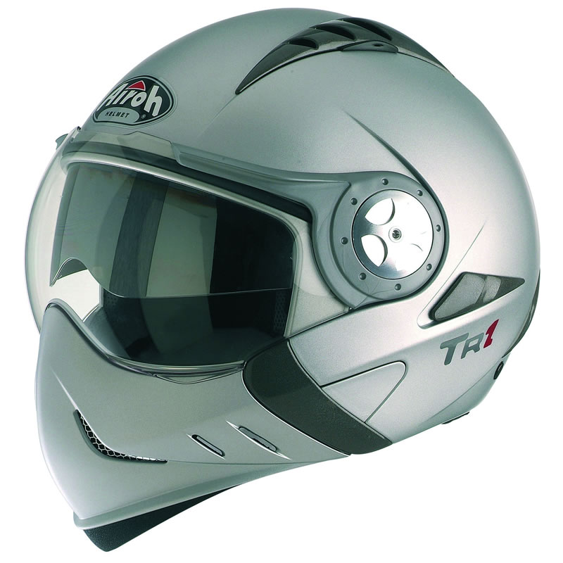 AIROH TR1 FULL / OPEN FACE MOTORCYCLE HELMET SILVER XS | eBay
