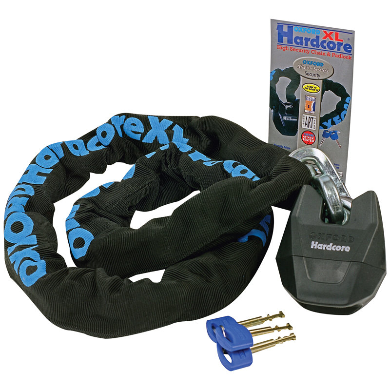 View Item Oxford Hardcore 1.2m XL Motorbike Chain & Lock