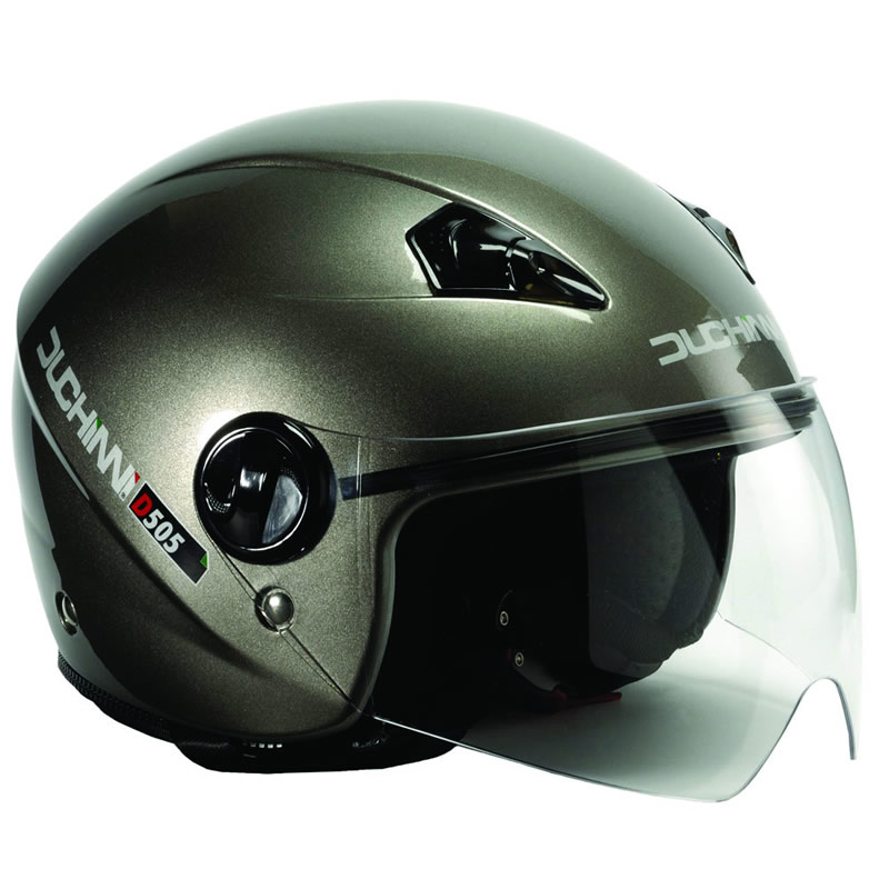 DUCHINNI D505 MONO OPEN FACE JET MOTORCYCLE MOTORBIKE SCOOTER CRASH