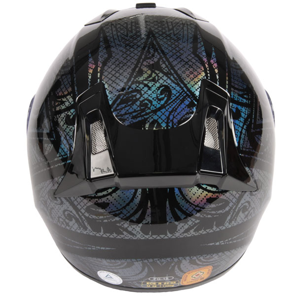 HJC FG15 PRISM HOLOGRAPHIC ACU GOLD MOTORBIKE MOTORCYCLE RACING HELMET