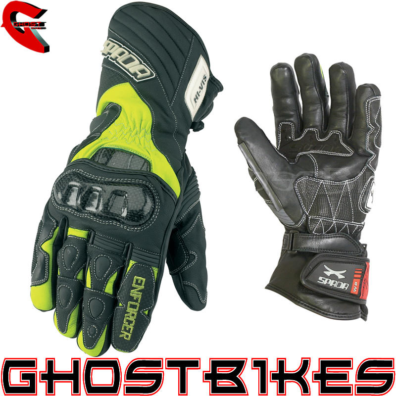 View Item Spada Enforcer WP Hi-Vis Motorcycle Gloves