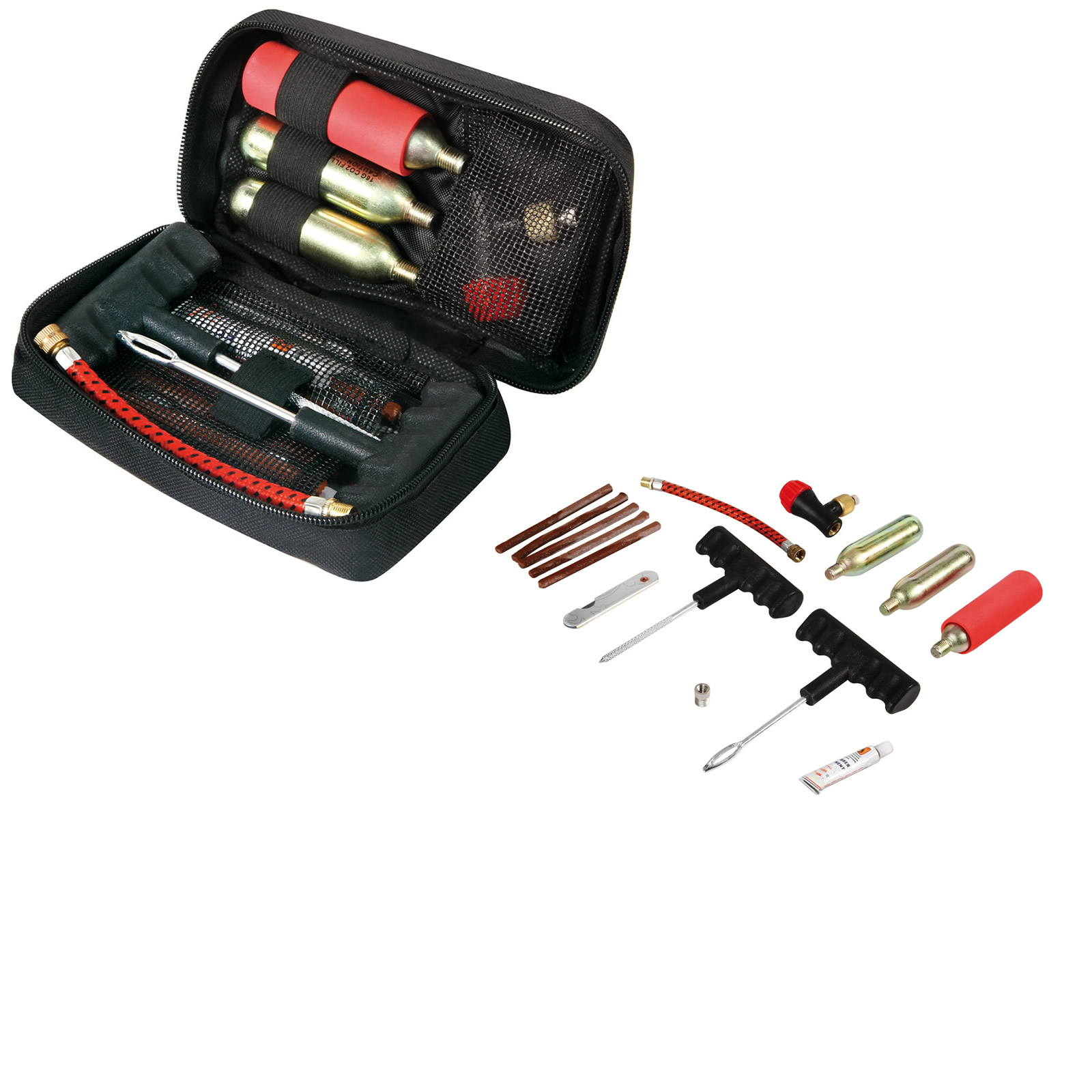 LAMPA MOTORCYCLE TUBELESS TYRE PUNCTURE REPAIR KIT SET PORTABLE COMPACT CO2 CANS eBay