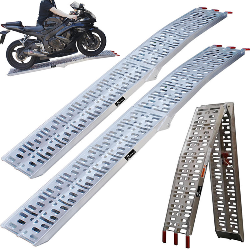 View Item Black Aluminium Folding ATV Quad Loading Ramp (Pair)