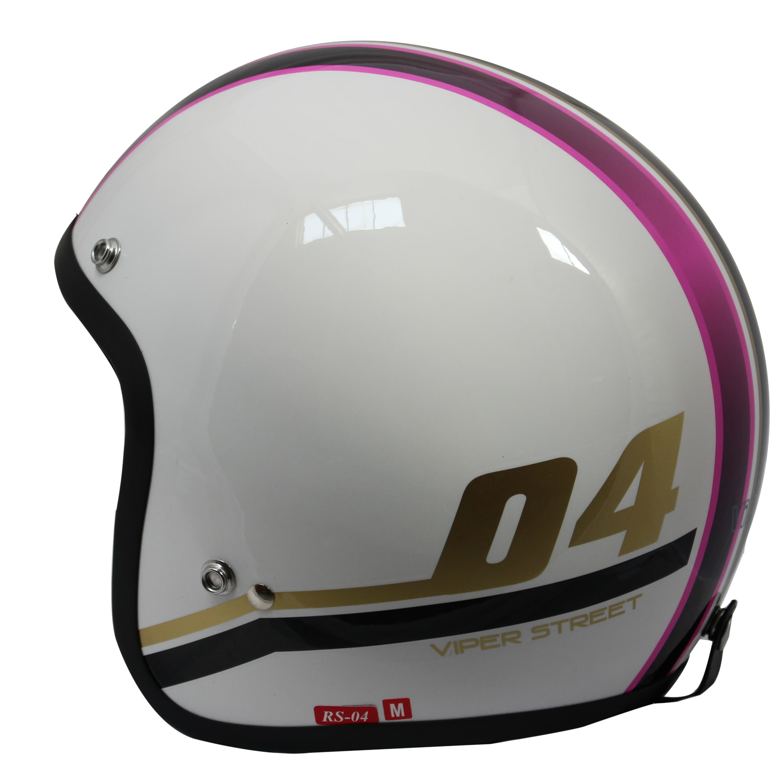 VIPER RS-04 MODERNA OPEN FACE LADIES PINK MOTORCYCLE SCOOTER WOMENS